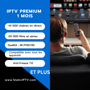 Abonnement IPTV 1 mois